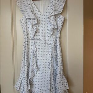 Tommy Hilfiger White and Blue Mini Dress